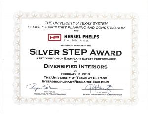 Worker Safety Certificate - Diversified Interiors